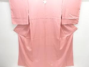 未使用品　ドロンワーク　雪輪に椿模様一つ紋付け下げ色無地着物